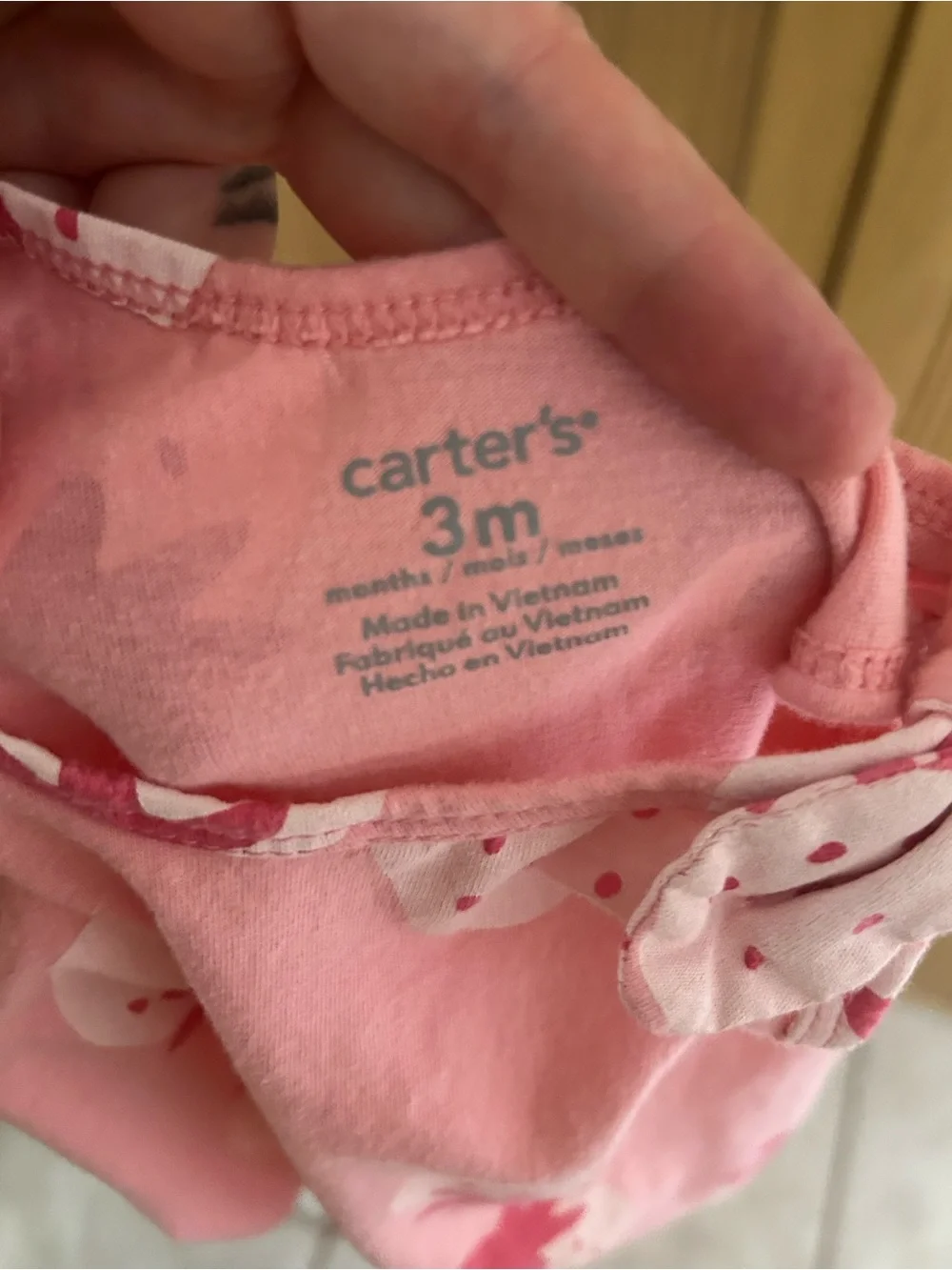 NWOT Carter’s strawberry romper, 3m